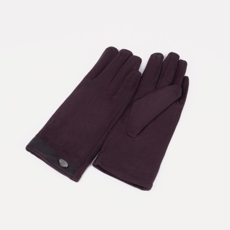Female gloves, size 8.5, without insulation, brown color