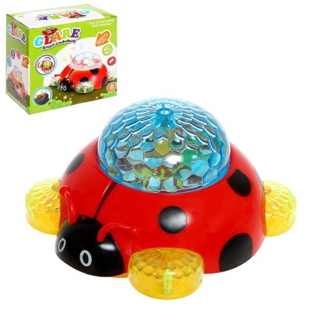 Musical catalka "God's cow", light, sound effects, works from batteries