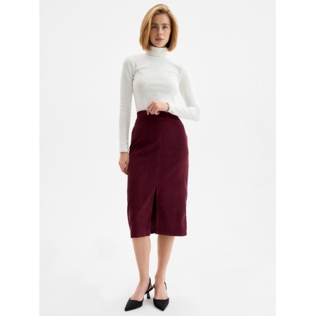 Skirt with a female section, minku, burgundy color, size 50-4