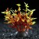 Artificial aquarium plant, 2.5 x 5 cm, red-green