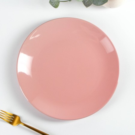 Board ceramic dining shade "pastel", d = 27 cm, pink color