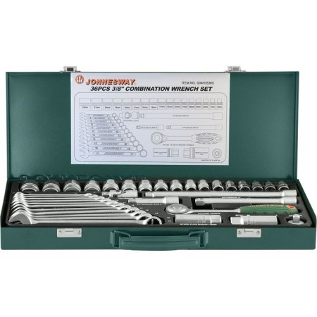 Set of end heads Jonnesway S04H3536S3/8 "DR, 36 items