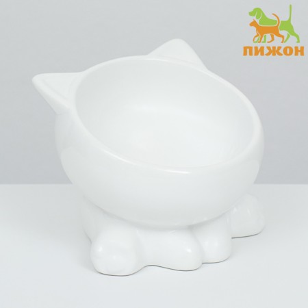 Ceramic “Kisa” bowl on a stall-lapcs 200 ml 13 x 12 x 8 cm, white-1