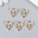 Decor for creativity metal, rhinestones "Figure heart" gold 1.5x1.9 cm