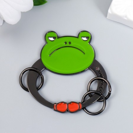 Keychain-keyword metal "Frog-bexor-Games ended" 4.8x4.6 cm-1