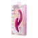 Ergonomic vibrator for double stimulation Jos Javi, silicone, pink, 22 cm