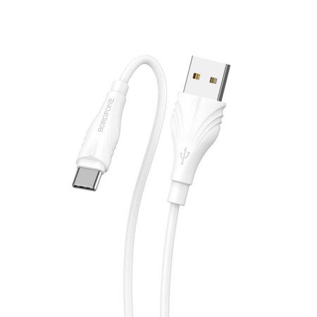 Cable Borofone BX18, Type -C - USB, 3 A, 1 m, PVC braid, white-4