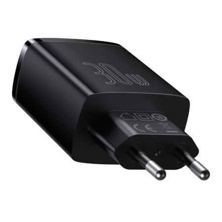 Charger Baseus Compact Quick Charm 2*USB+USB-C, 3A, 30W, Black-3