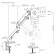 Crane for Monitors Ultramounts UM734SIL Gray/Silver 17 "-27" Max.7kg mount to 107046