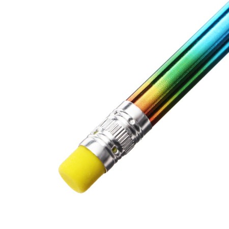 Black pencil with the eraser "Hologram" Calligrata, Firmness NV, MIX-3