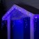 Garland "fringe" 4 × 0.6 m, IP44, white thread, 180 LED, glow blue, flickering white, 220 V