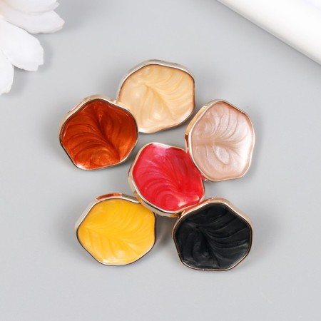 Buttons plastic for creativity "wavy form" mix 2.4x2.4x1 cm