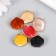 Buttons plastic for creativity "wavy form" mix 2.4x2.4x1 cm