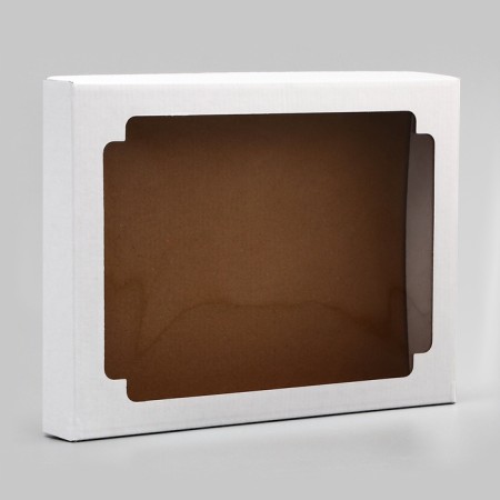 Box the team, cover is, with a window, white, 26 x 21 x 4 cm