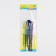 A set of brushes nylon 5 pieces, with colored handles, with rubber holders