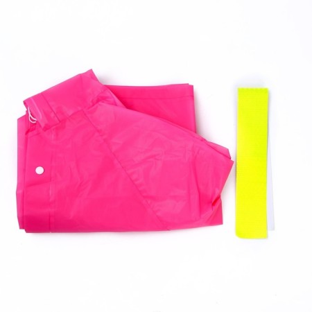 Children's raincoat with reflective elements, pink color (120-160 cm)-6