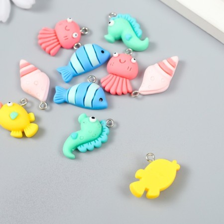 Decor for creativity plastic "Underwater world with a loop" mix 0.7x1.4x2.1 cm-2