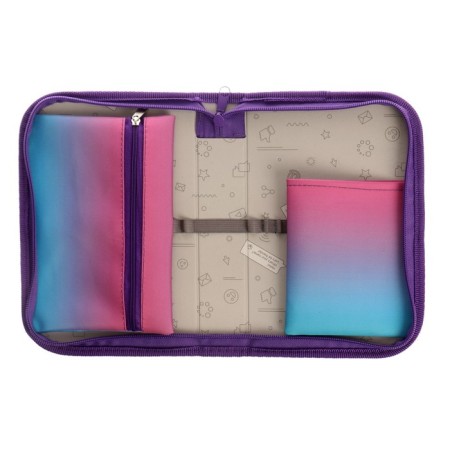 Penal 1 section 140 x 210 x 40 mm, folding pocket and cosmetic bag, fabric, calligrata topontent "Corgi"-3