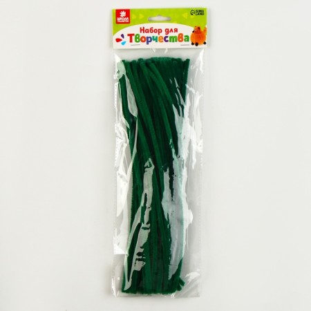 Wire with pile for crafts and decor set of 50 pcs., Size 1 pc. 30 × 0.6 cm, emerald color-4