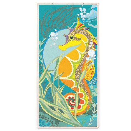 Wooden puzzle - Coloring "Sea Horse"-1