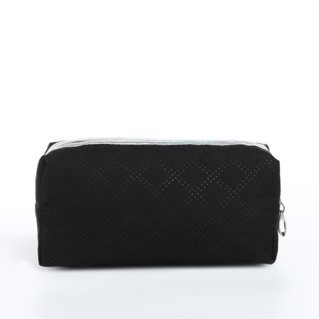 Cosmetic bag with lightning, black color-1