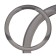 Artificial leather braid with AIRLINE AWC-SL-02M perforation, gray/black, 38 cm