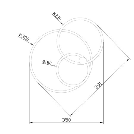 Contour LEDX33+23W ceiling lamp-4