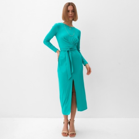 Платье женское MINAKU: Green trend цвет бирюзовый, р-р 46-2