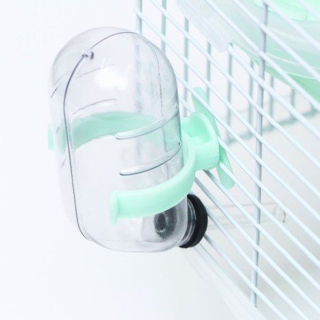 A cage for rodents "Pigger", 23 x 17 x 33 cm, transparent, green content-3