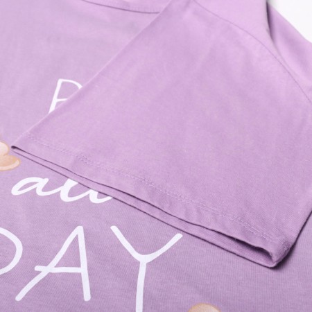 Female homemade set (T -shirt/pants), lavender color, size 60-2