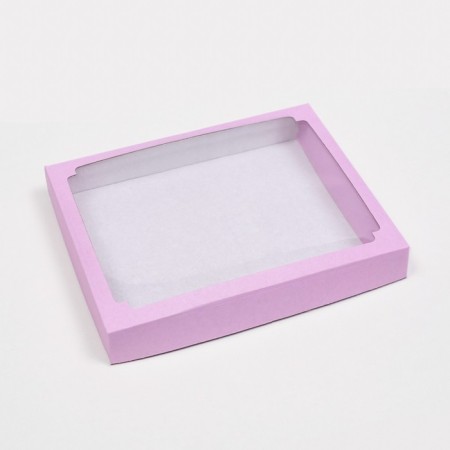 Box the team, cover is, with a window, lilac, 26 x 21 x 4 cm-1