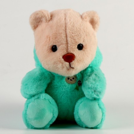 Soft toy "Bear" in a suit, 23 cm, turquoise color