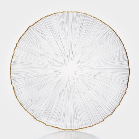 Layer plate "Fayverk", d = 31.5 cm, the color is transparent