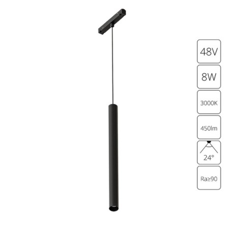 Magnetic track lamp Arte Lamp Linea A4780SP-1BK, LED, 8 W, 40 cm, 450 lm, black