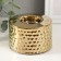 Ceramics candlestick on 1 candle "rain drops on the sand" d = 4 cm gold 9x9x6 cm