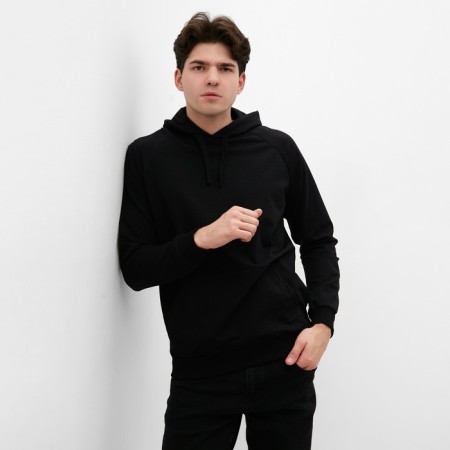Men's sweatshirt with a hood Mist Men’s Casual Size 54, black-5