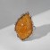 Romb Romb Romb Amber, brown color in silver, dimensionless
