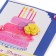 Mini-postcard "Happy Birthday!" Dec. element, cake, 9.5x8 cm