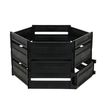 Plastic composter, 600 l, 125 × 105 × 70 cm, black-2