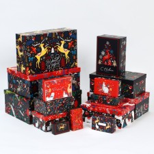 Set of gift boxes 15 in 1 “European”, 12 x 7 x 4 cm - 46.6 x 35.2 x 17.5 cm, new year