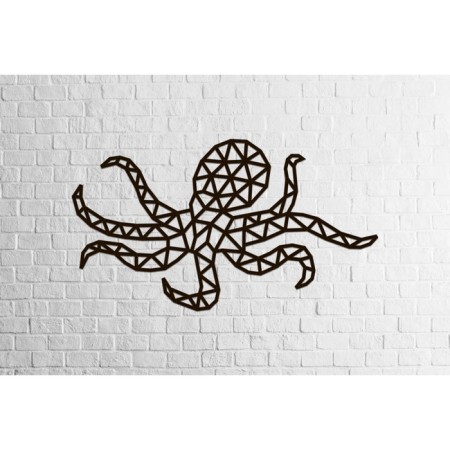 Wall panel made of wood, a prefabricated model, Ewa Design, a large octopus-4