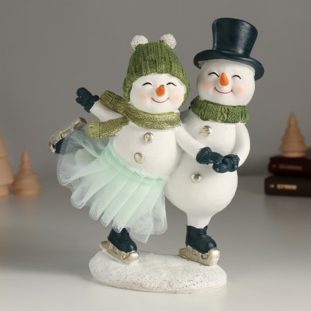 Souvenir Polystone "Dear pair of snowmen" 16x9.5x18.5 cm