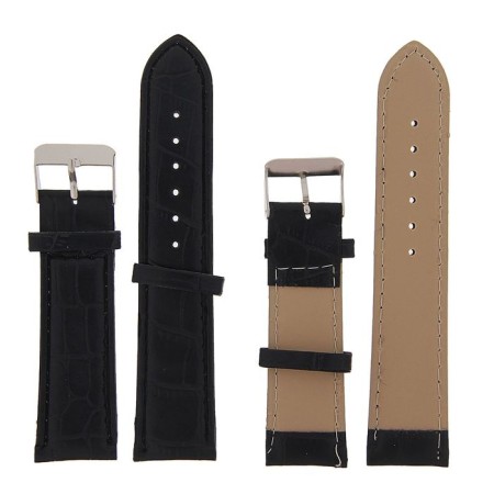 Solomon watch strap, 22 mm, eco-leather, L-19 cm, black-1