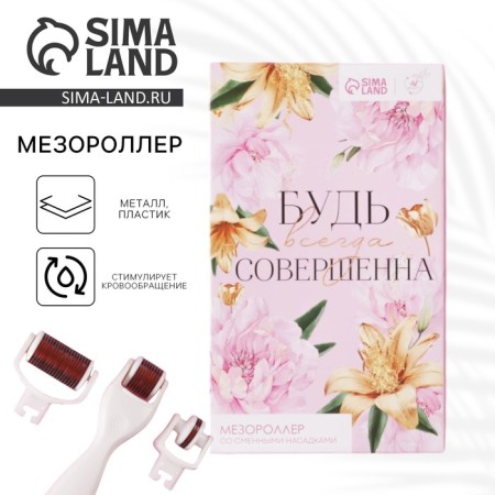 Mesoroller “Be always perfect”, with interchangeable nozzles, 1 mm needle length-1