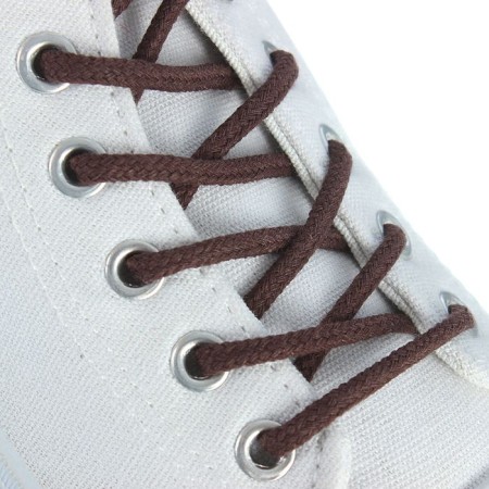 Shoes for shoes are round, d = 5mm, 100cm, brown color
