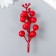 Decor for creativity "A twig with berries 12 berries" red 11.5 cm