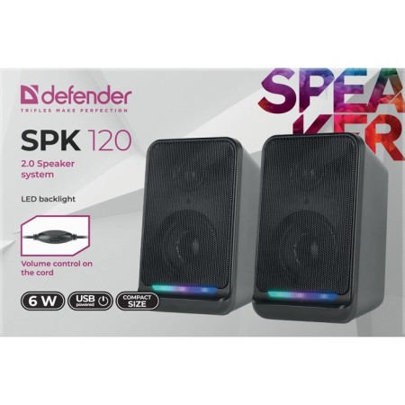 Computer speakers 2.0 Defender SPK 120, 2x3 W, USB, backlight, black-8