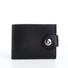 Men's purse on a magnet, a department for cards, coins, black color