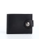Men's purse on a magnet, a department for cards, coins, black color