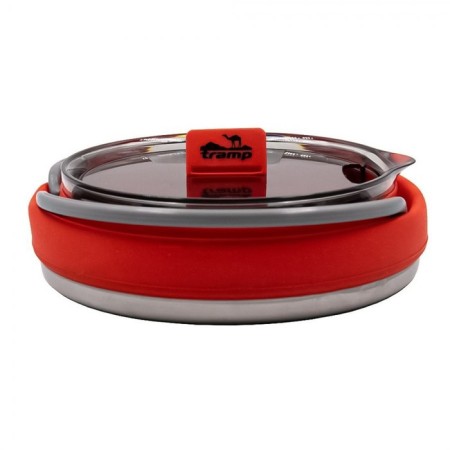 Tramp kettle folding silicone 1 l, terracotta color-1